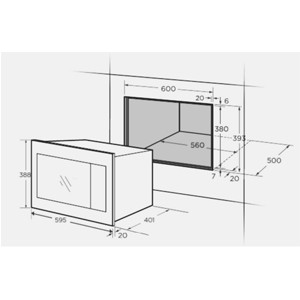 Встраиваемая микроволновая печь ARG M25BLGR