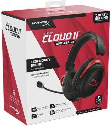 Наушники HyperX Cloud II Wireless Black-red (HHSC2X-BA-RD/G)