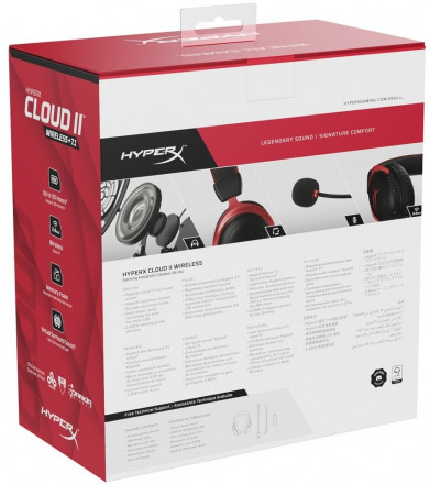 Наушники HyperX Cloud II Wireless Black-red (HHSC2X-BA-RD/G)