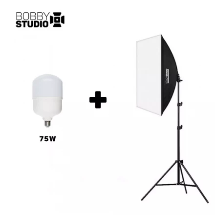 Софтбокс "BobbyStudio Light" 50x70 (1шт) + Лампа 75w