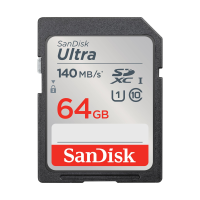 Карта памяти SanDisk Ultra SD 64GB / 128GB / 256GB — UHS-I Class 10 до 140MB/s для фотоаппаратов и Full HD видео