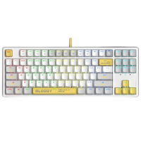Игровая механическая клавиатура A4tech Bloody S87 Energy White: Проводная TKL клавиатура на оптических переключателях LK Light Strike Red Игровая механическая клавиатура A4tech Bloody S87 Energy White: Проводная TKL клавиатура на оптических переключателях LK Light Strike Red