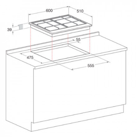 ВСТРАИВАЕМАЯ ВАРОЧНАЯ ПАНЕЛЬ HOTPOINT-ARISTON PCN 640T(OW) GH R /HA