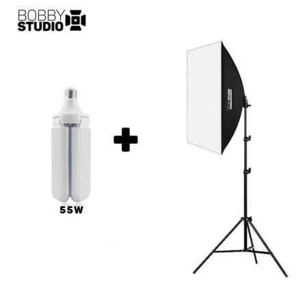 Софтбокс "BobbyStudio Light" 50x70 (1шт) + Лампа 55w