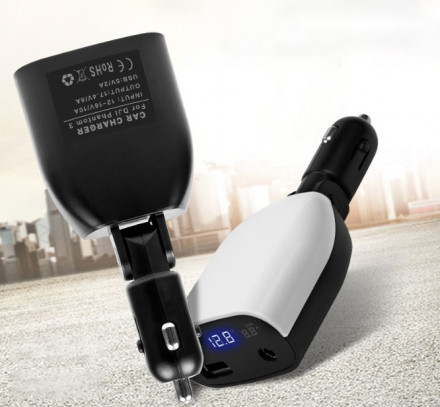 Автомобильное зарядное устройство аккумулятора DJI Phantom 4 (LED дисплей) (YX)