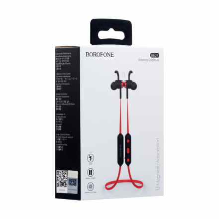 Bluetooth наушники Borofone BE24 красные