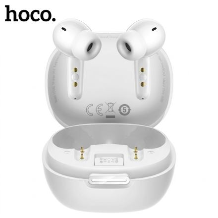 TWS наушники Hoco EQ100 (AI) — встроенный ИИ-переводчик на 134 языка, кейс-подставка для телефона и Bluetooth 5.4