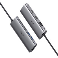 Хаб WiWU Alpha A11312H Type-C to 3 x USB + 2 x HDMI + VGA + RJ45 + AUX 3.5 + Cardreader 10 in 1 Хаб WiWU Alpha A11312H Type-C to 3 x USB + 2 x HDMI + VGA + RJ45 + AUX 3.5 + Cardreader 10 in 1