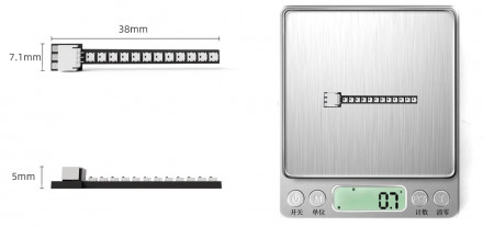 Светодиодная лента Mini RGB (38 мм) (HGLRC)