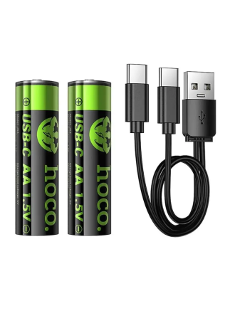 Аккумуляторы Hoco JA3 AA 1.5V LI-ION перезаряжаемые батарейки комплект
