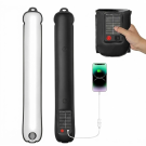 Надувной кемпинговый LED-фонарь на солнечной батарее (88 см / Black / White Light / Type-C / Powerbank)