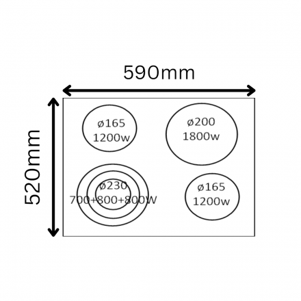 Электрическая варочная панель Hausler 65HLB4S3 New