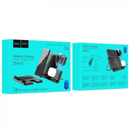 Беспроводное зарядное устройство HOCO CQ2 3 в 1