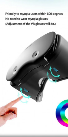 Шлем виртуальной реальности VRG Pro X7 для телефонов с экраном от 5″-7″ + пульт