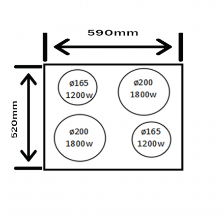 Электрическая варочная панель Hausler 60HLB4T2 New