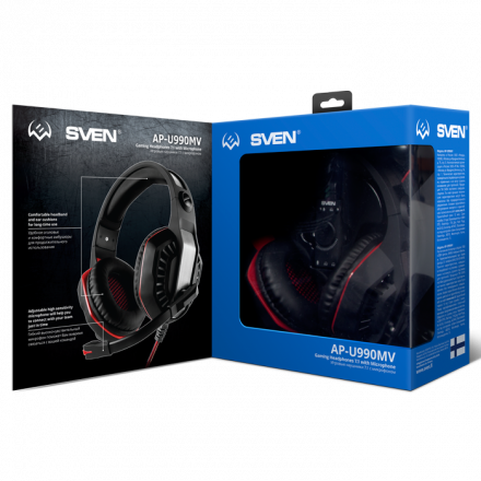 Игровая гарнитура с внешней звуковой картой SVEN AP-U990MV