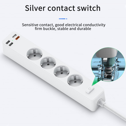 Сетевой фильтр WiWU Power Strip Smart EU Plug 20W