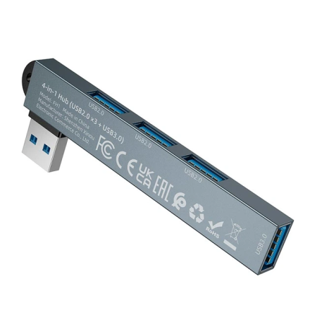 USB-разветвитель (хаб) BOROFONE FH1 4-in-1 Aluminium alloy