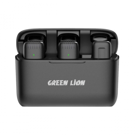 Двойной беспроводной петличный микрофон Green Lion