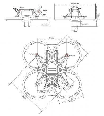 Рама GEPRC GEP-DS20 (Чёрный)