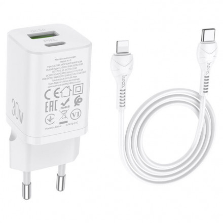 Сетевое зарядное устройство Hoco N13 Bright PD30W+QC3.0 charger