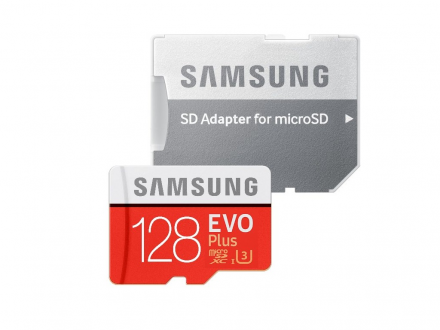 Карта памяти 128Gb Samsung EVO Plus microSDXC Class 10 UHS-I U3 + SD адаптер
