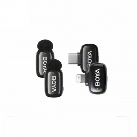 Беспроводной Микрофон Boya Mini (2 приемника) (Петличка)