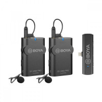 Беспроводной микрофон Boya BY-WM4 Pro-K4 / Двухканальная беспроводная микрофонная система для iPhone Lightning (2 микрофона; приёмник) Беспроводной микрофон Boya BY-WM4 Pro-K4 / Двухканальная беспроводная микрофонная система для iPhone Lightning (2 микрофона; приёмник)