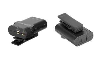 Беспроводной микрофон Boya BY-WM4 Pro-K4 / Двухканальная беспроводная микрофонная система для iPhone Lightning (2 микрофона; приёмник)