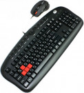 Клавиатура A4TECH  KX-2810BK (KB-28G+X-710BK) GAMER KEYBOARD+MOUSE SET USB BLACK US+RUSSIAN