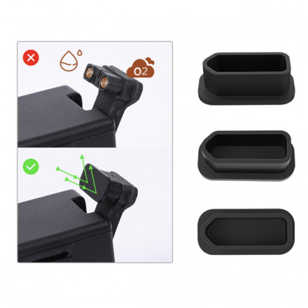 Антипылевые заглушки батарейного разъема и 3 аккумуляторов DJI FPV (4шт.) (SunnyLife)