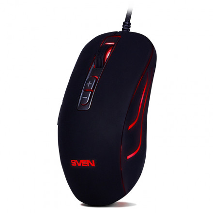 Мышь SVEN RX-G965 игровая, черно-зеленая/черно-синяя/черно-красная