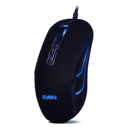 Мышь SVEN RX-G965 игровая, черно-зеленая/черно-синяя/черно-красная