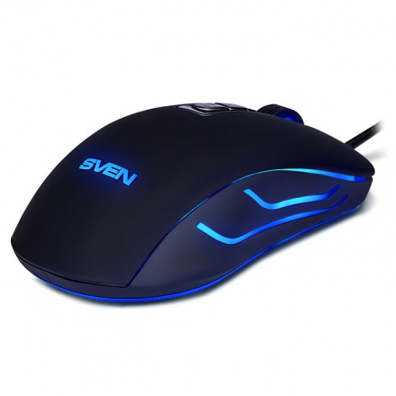 Мышь SVEN RX-G965 игровая, черно-зеленая/черно-синяя/черно-красная