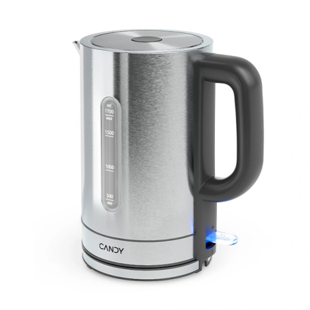 Электрочайник Candy CK-204 — 1.7 л, 2200 Вт, металлический корпус, автоотключение