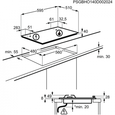 ВСТРАИВАЕМАЯ ВАРОЧНАЯ ПАНЕЛЬ ZANUSSI GPZ363SB