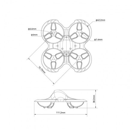Рама квадрокоптера Cetus Pro (BETAFPV)