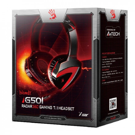 ИГРОВАЯ ГАРНИТУРА A4TECH BLOODY G501 (BLACK)