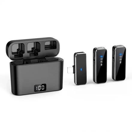 RGB - Палка (Light Stick) M-1 + Беспроводной петличный микрофон N3 Lightning Iphone (Двойной)