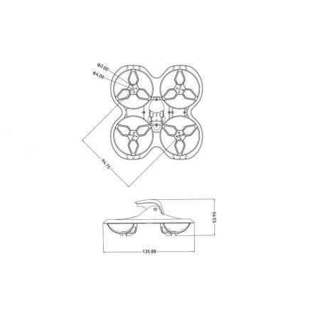 Рама квадрокоптера Cetus X (BETAFPV)