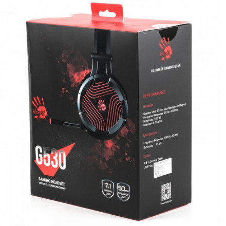 ИГРОВЫЕ НАУШНИКИ A4TECH BLOODY G530 BLACK