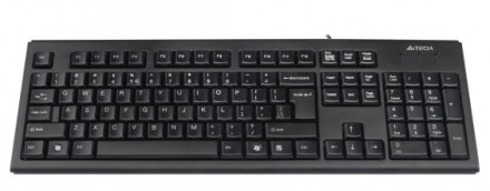 Клавиатура A4TECH KR-83 COMFORT PS/2 ROUND EDGE KEYBOARD BLACK US+RUSSIAN