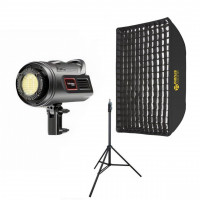 Софтбокс BobbyStudio PRO (50х70) + Студийный Осветитель MW400S + Усиленная Стойка 