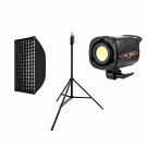 Студийный комплект освещения COB CQ-500 с софтбоксом BobbyStudio PRO 50x70 см и 2м стойкой