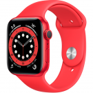 Смарт-часы Apple Watch Series 6 44mm Red Aluminium Red Band M00M3  Смарт-часы Apple Watch Series 6 44mm Red Aluminium Red Band M00M3