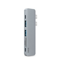 Алюминиевый концентратор WIWU USB Type-C 7 in 1 Hub T8 Grey Алюминиевый концентратор WIWU USB Type-C 7 in 1 Hub T8 Grey