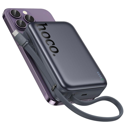 Магнитный внешний аккумулятор Hoco Q44A Origen Dual PD45W (20000 mAh) со встроенным кабелем