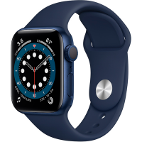 Смарт-часы Apple Watch Series 6 40mm Blue Aluminium Deep Navy Band MG143  Смарт-часы Apple Watch Series 6 40mm Blue Aluminium Deep Navy Band MG143
