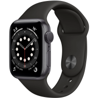 Смарт-часы Apple Watch Series 6 40mm Space Gray Aluminium Black Band MG133  Смарт-часы Apple Watch Series 6 40mm Space Gray Aluminium Black Band MG133