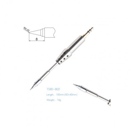 Паяльник Miniware TS80P (Чёрный) с жалом TS-B02